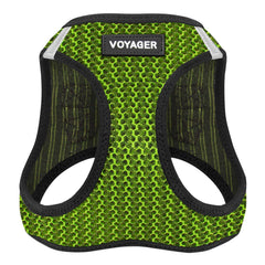 Harnais Best Pet Supplies Voyager à enfiler, vert lime, pour chien, mise en avant pratique.