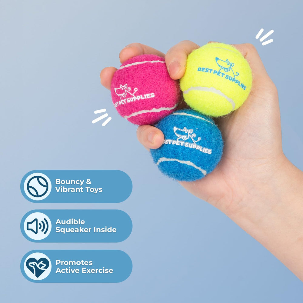 Best Pet Supplies juguete bola de caucho natural, ideal para juego activo y entrenamiento al aire libre.
