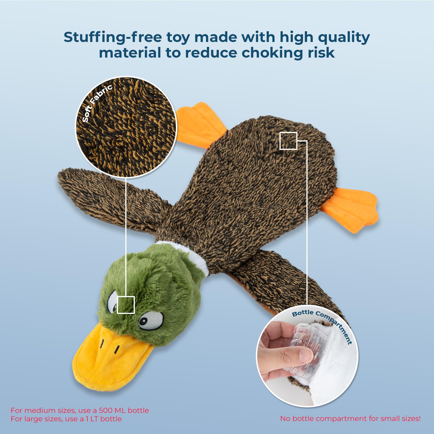 Best Pet Supplies Juguete crujiente mapache grande para entretenimiento sin desorden