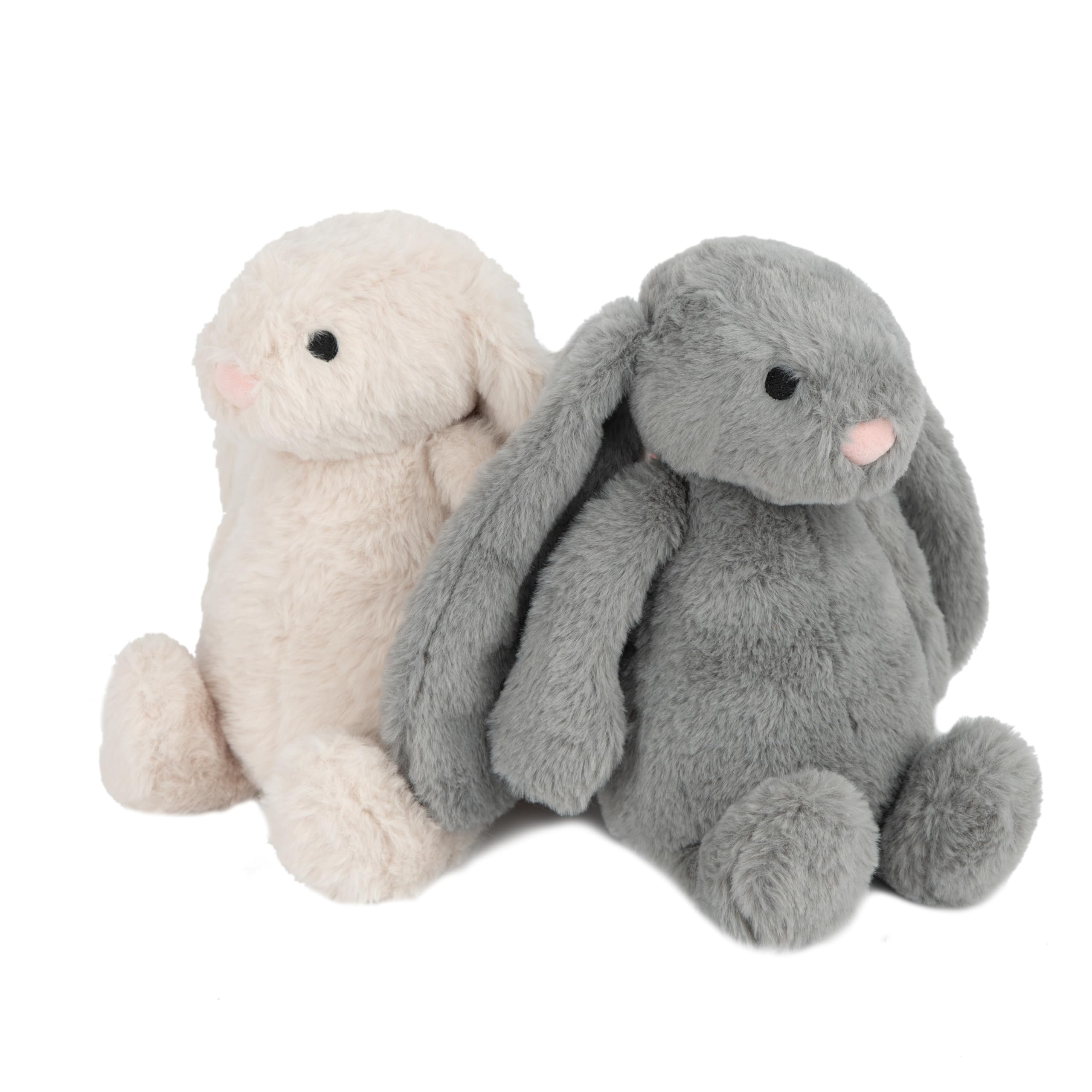 Best Pet Supplies Bunny beige grande, juguete interactivo para morder y jugar con sonido