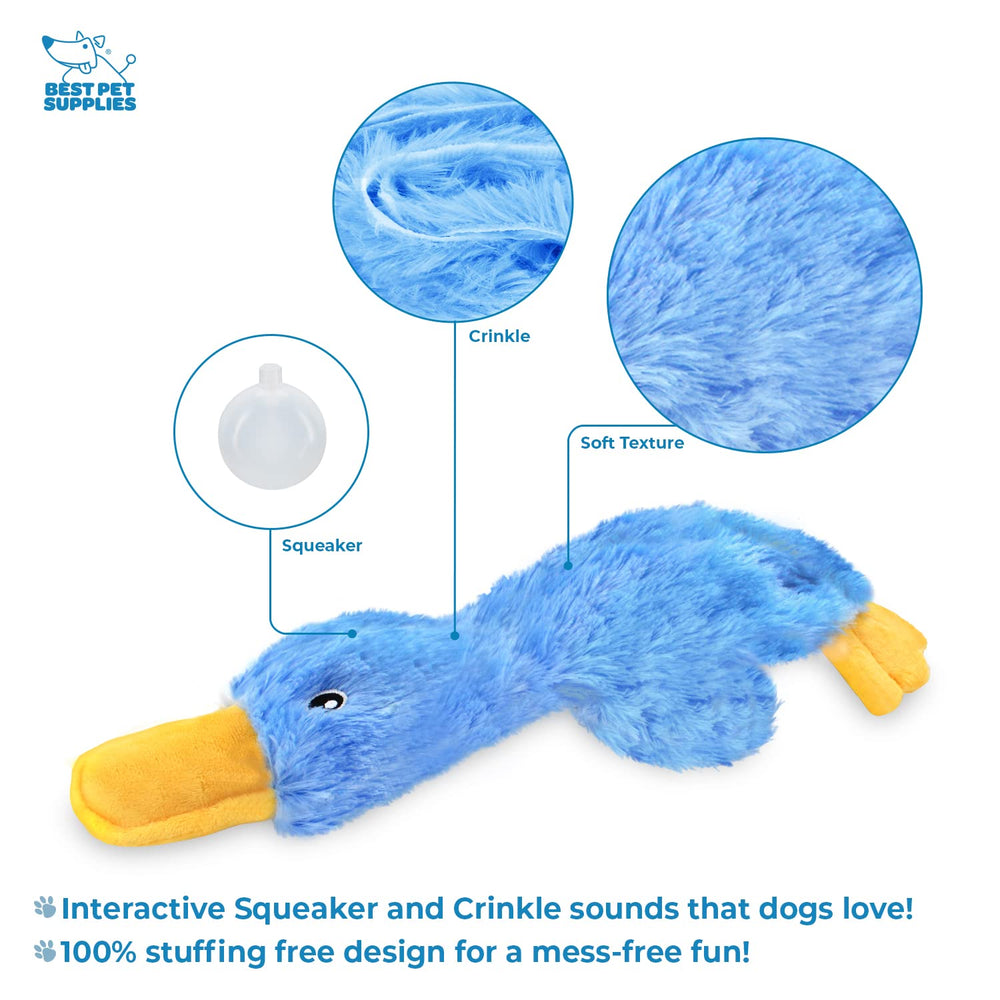 Best Pet Supplies Juguete interactivo para perros azul grande fomenta juego activo