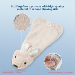 Best Pet Supplies Juguete perro chirriante liebre mediano - apertura para insertar botella y crujido