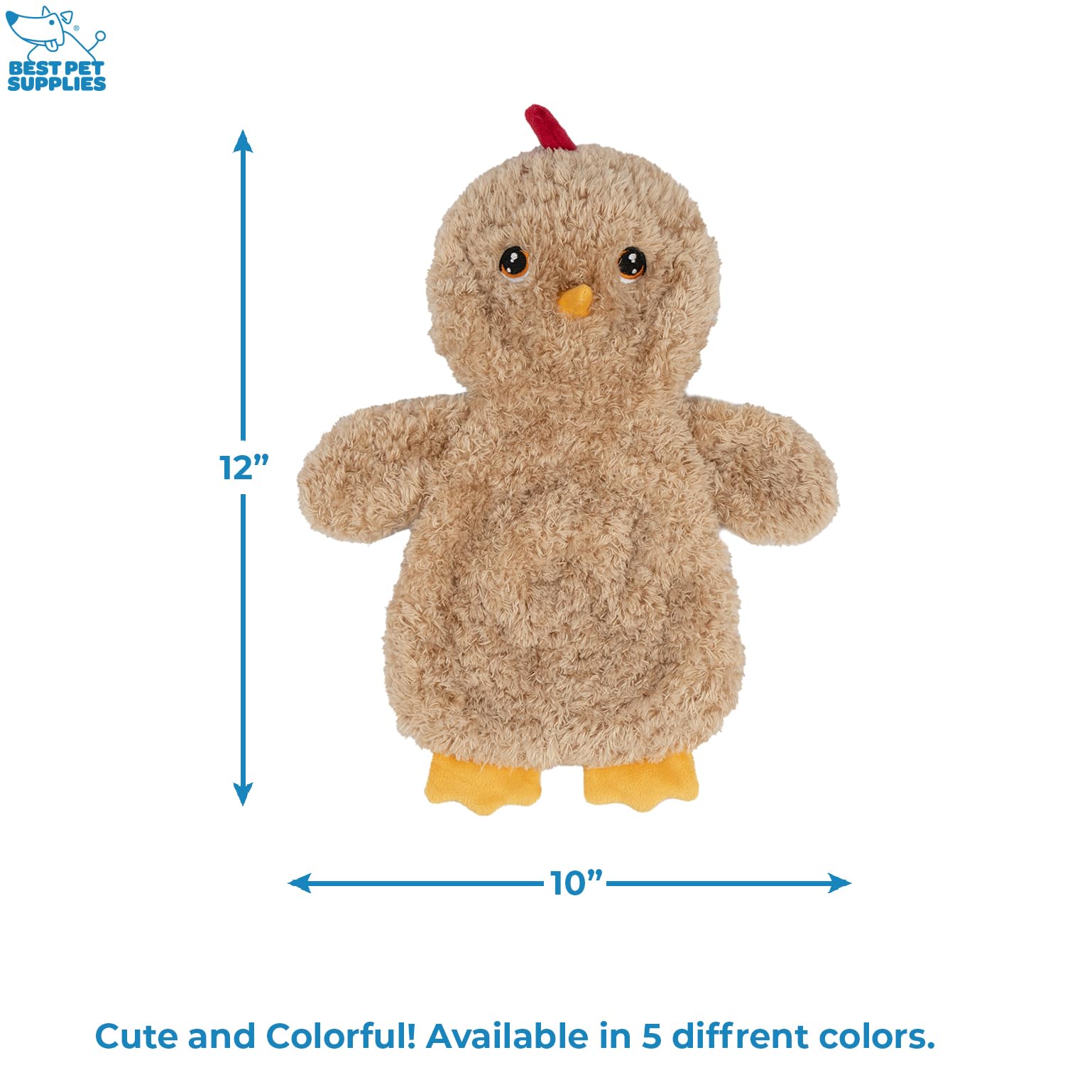 Best Pet Supplies peluche para perros, relleno suave y sonido al morder en color caqui.