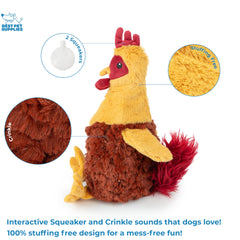 Best Pet Supplies, pulpo interactivo crujiente con chirrido para juego prolongado