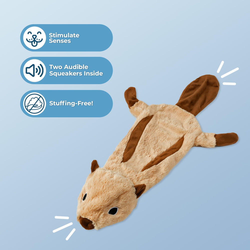 Best Pet Supplies Juguete perro sonoro con cabeza y cola, juego auditivo constante.