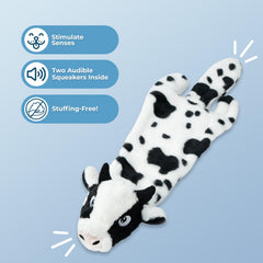 Best Pet Supplies Juguete Vaca para Perro: sonido crujiente para juego dentro de casa