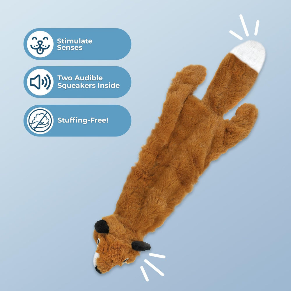 Best Pet Supplies Juguete zorro mediano con sonido para juego interior