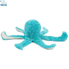 Pulpo Octomutant Turquesa de Best Pet Supplies con chirrido para estimulación sensorial