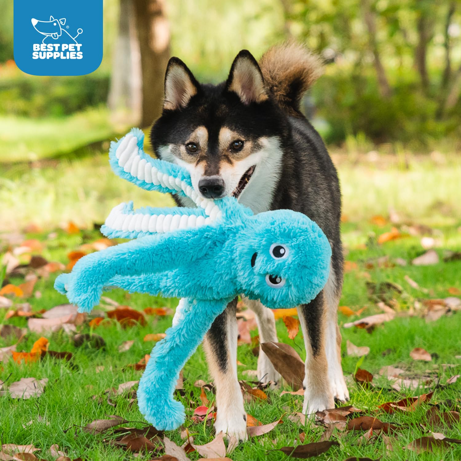 Juguete con crujido de Best Pet Supplies Octomutant Turquesa con peluche crujiente