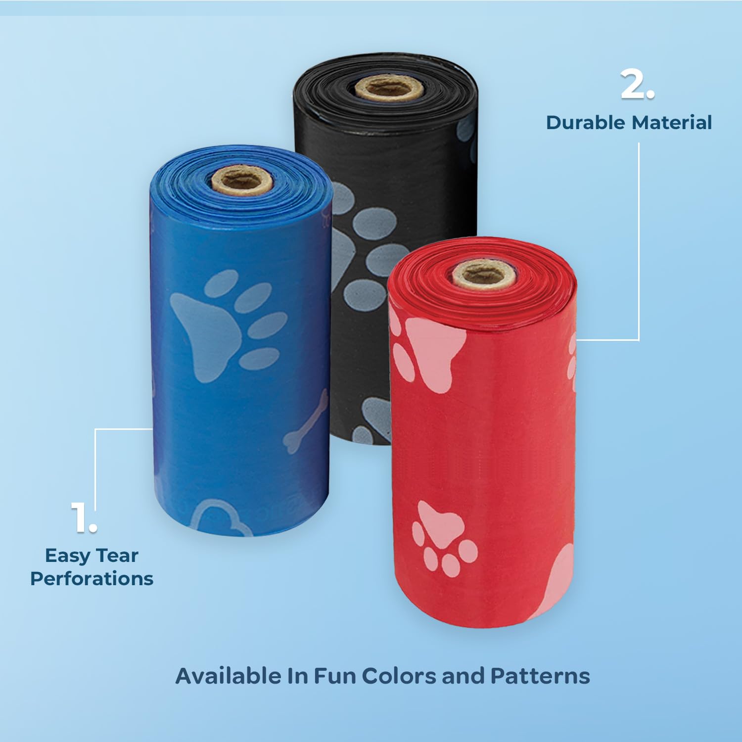 Best Pet Supplies rollo de bolsas para paseos de perro, uso cómodo.