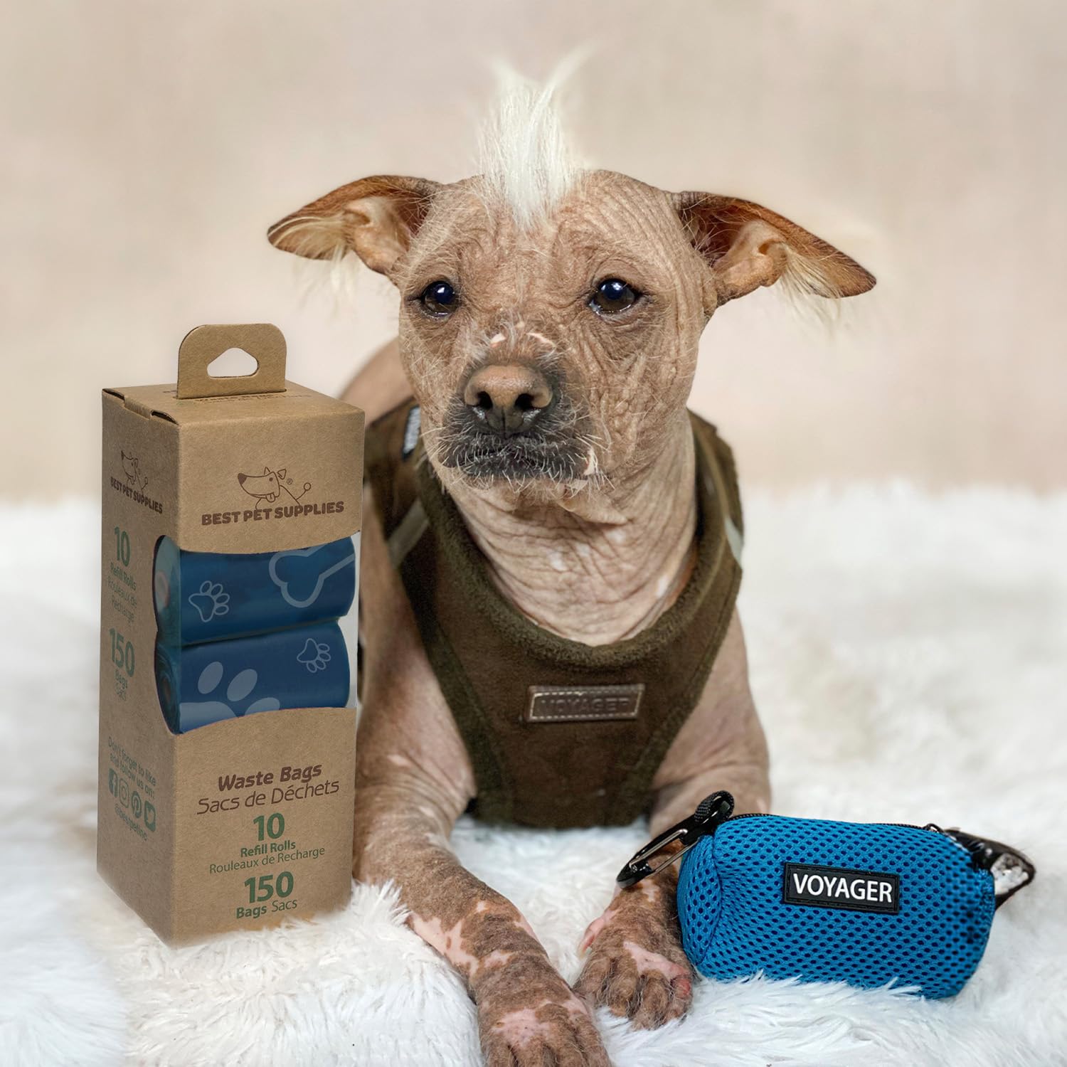 Uso portátil de Best Pet Supplies para paseos y viajes, práctico para llevar y desechar.