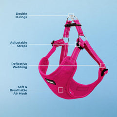 Best Pet Supplies Voyager ajuste doble en cuello y pecho para mejor ajuste