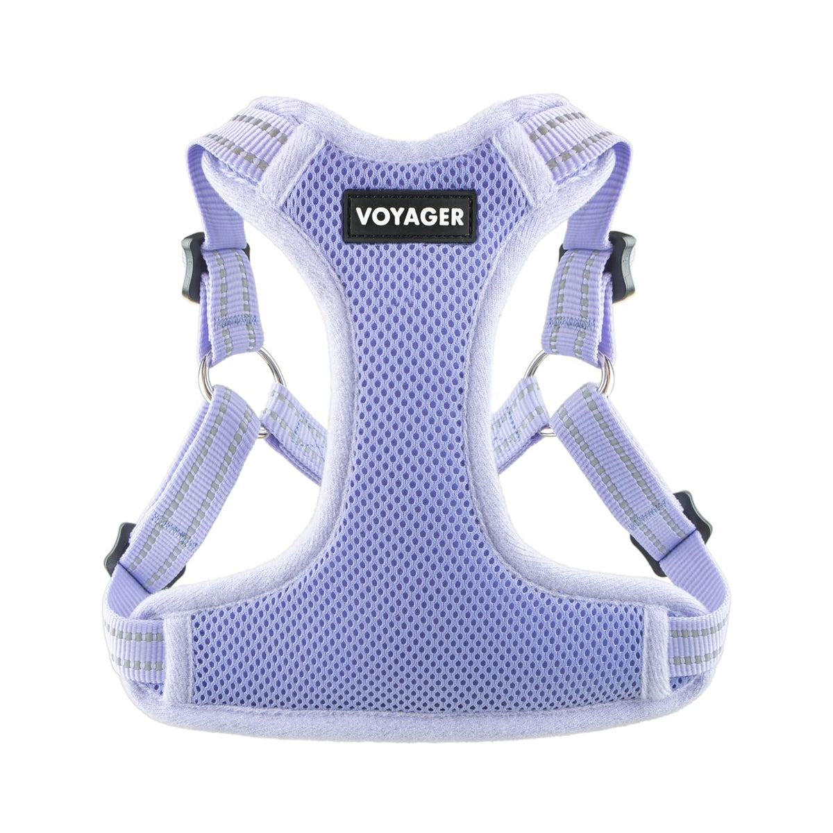 Best Pet Supplies Voyager: arnés ajustable para perros en lavanda, ajuste cómodo y seguro para paseos.