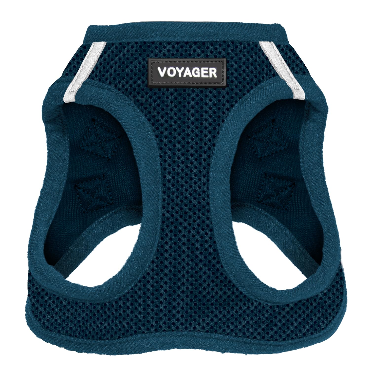 Best Pet Supplies Voyager arnés azul frontal, cómodo para paseos diarios.