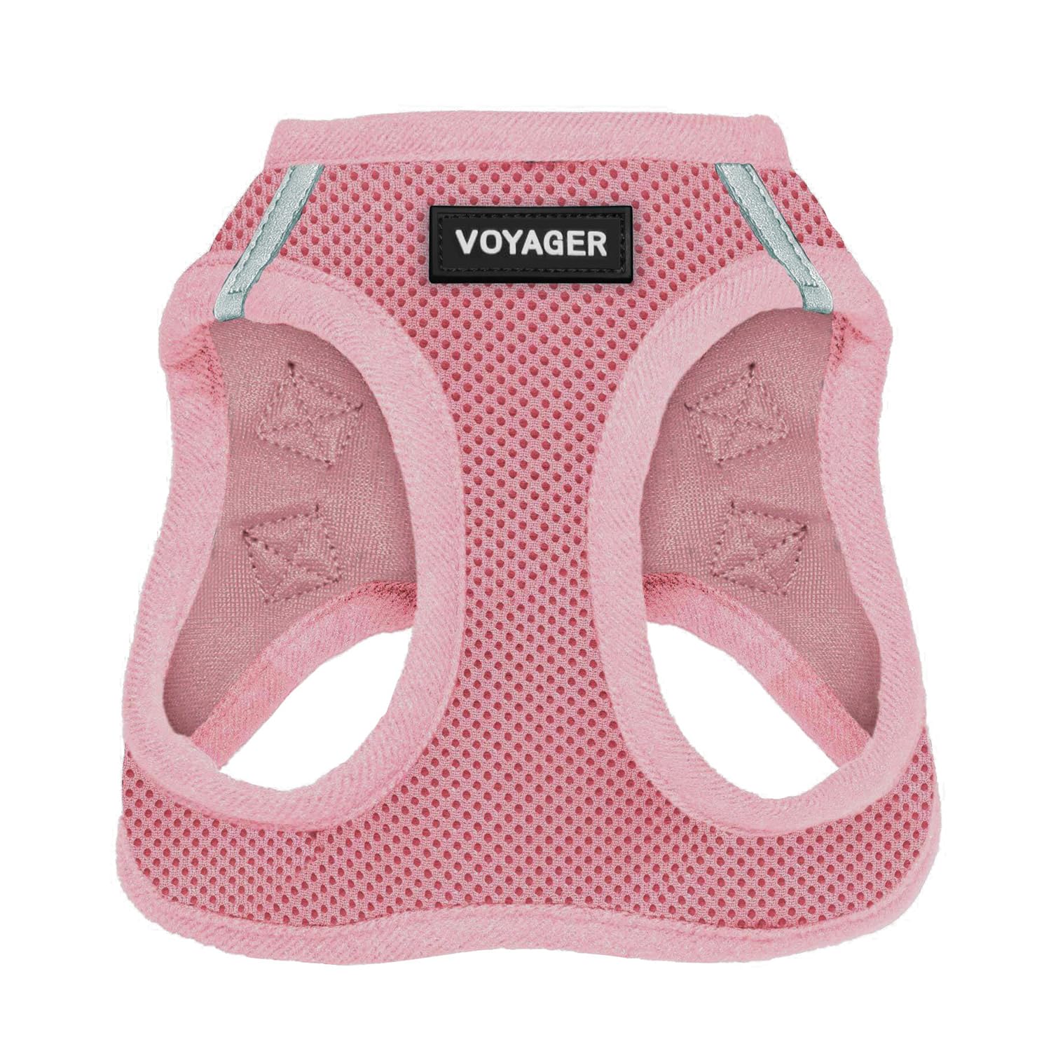 Best Pet Supplies Voyager arnés de paso rosa XL, vista frontal para ajuste cómodo