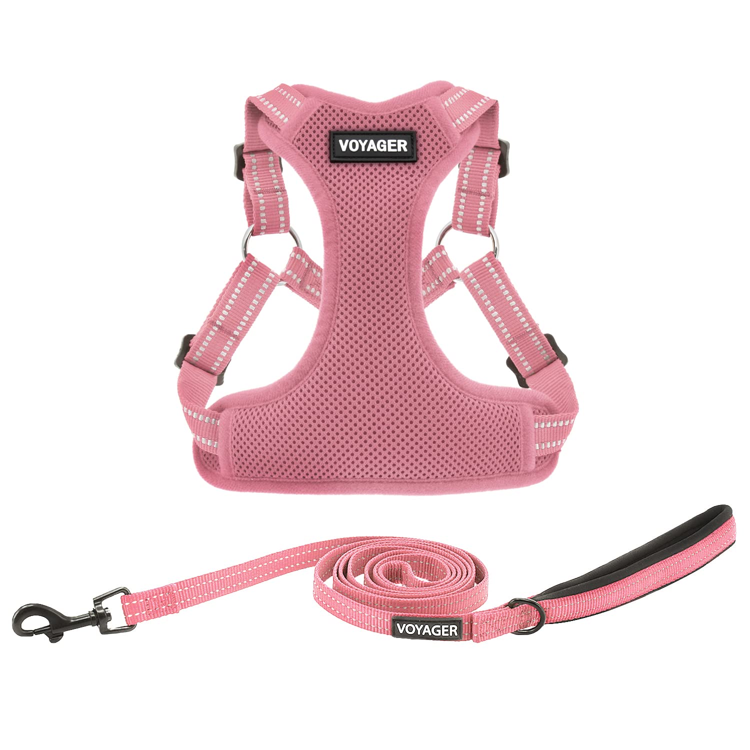 Best Pet Supplies Voyager arnés de paso rosa con ajuste seguro