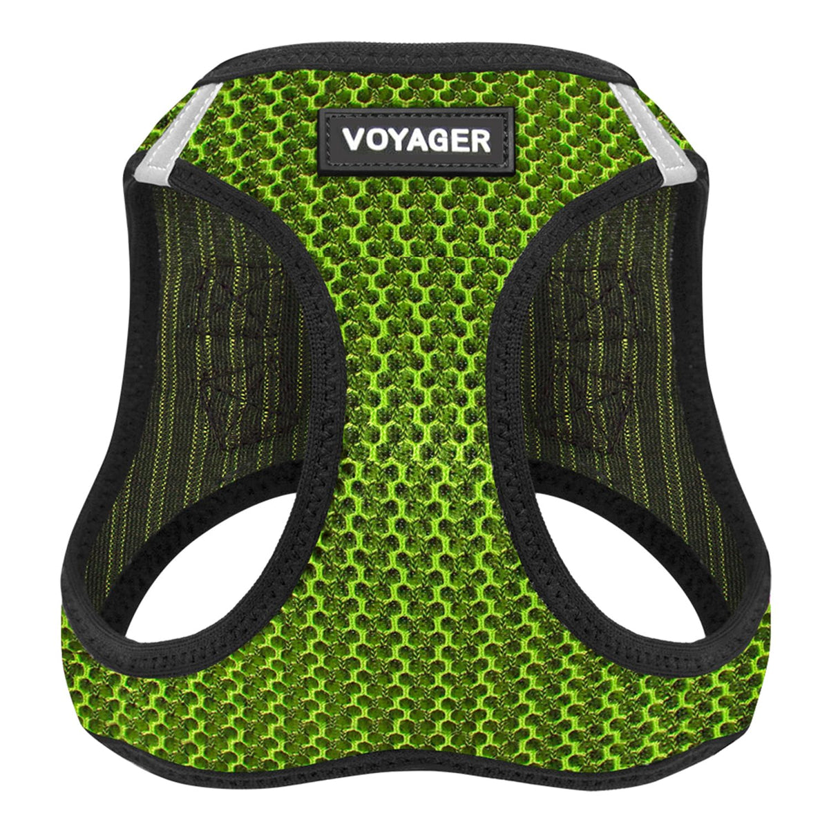 Best Pet Supplies Voyager harnais à enfiler en mesh aérien lime vert pour chiens et chats.