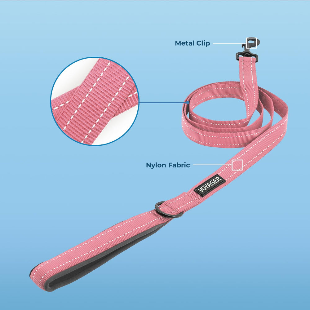 Best Pet Supplies Voyager; manija de neopreno rosa para mayor comodidad.
