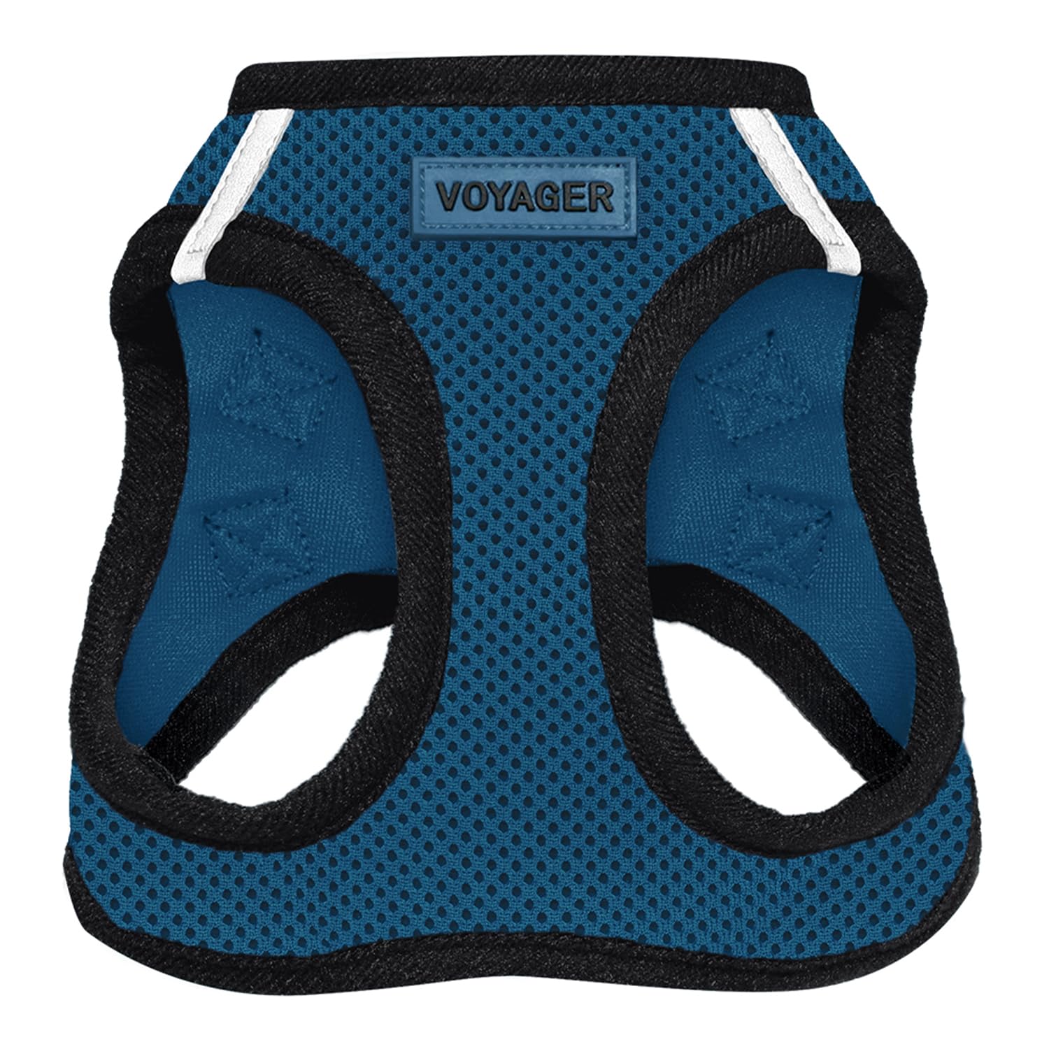 Best Pet Supplies Voyager Step-in Air Harness – harnais aéré bleu-noir pour chien ou chat.