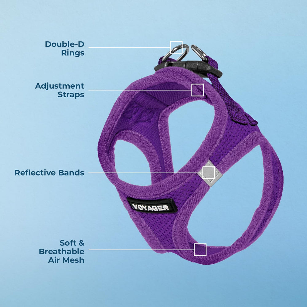 Best Pet Supplies Voyager Step-in Air Harness cierre seguro con velcro.