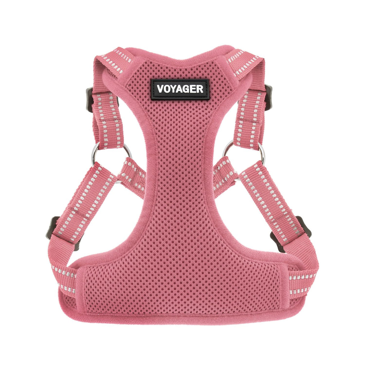 Best Pet Supplies Voyager Step-In Arnés adjustable con malla transpirable rosa para perros