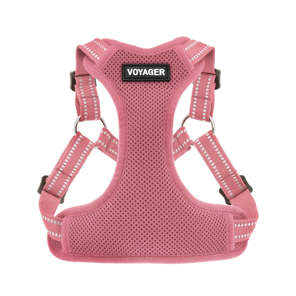Best Pet Supplies Voyager arnés rosa paso-entrada para perros pequeños con ajuste seguro