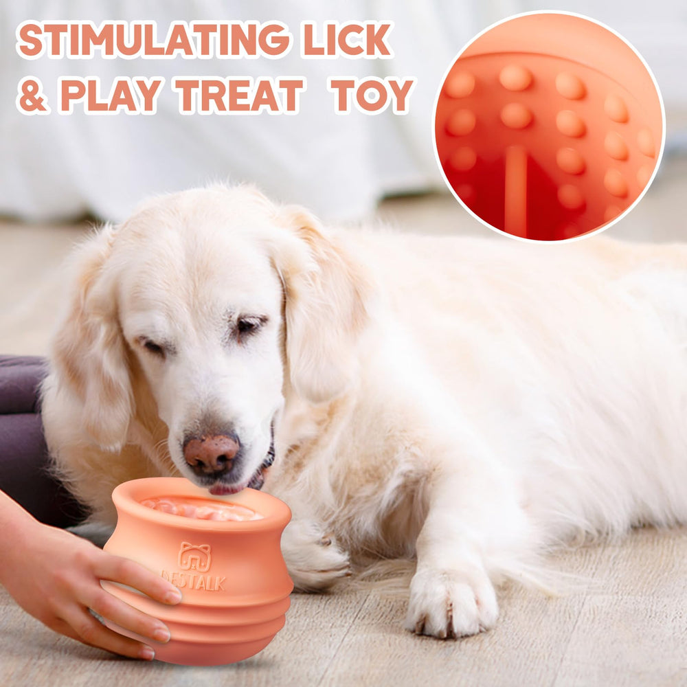 Bestalk juguete de color naranja pastel para perros activos, ideal para juego y recompensa