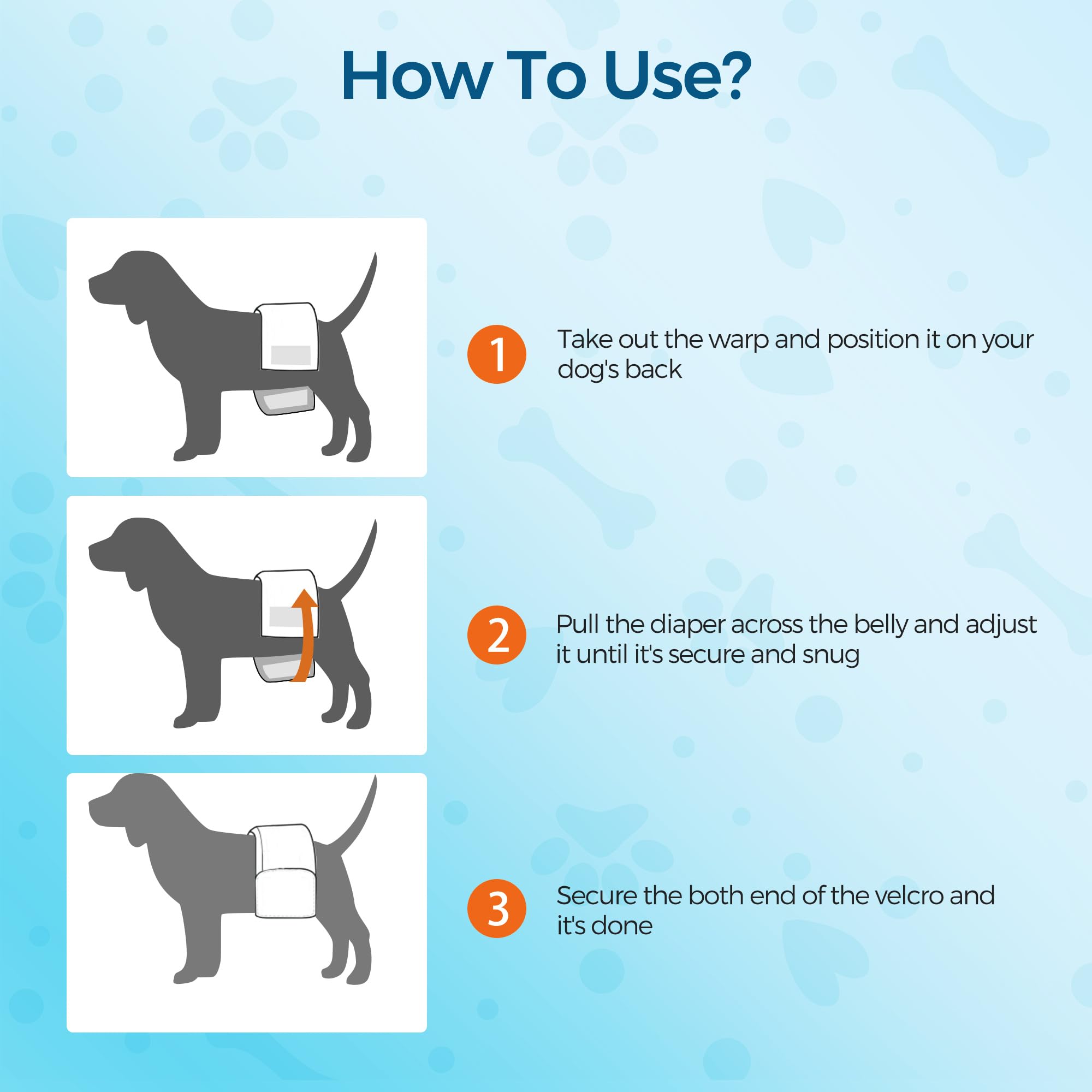 Pañal BESTLE para perro macho: elasticidad flexible para colocar y quitar fácilmente