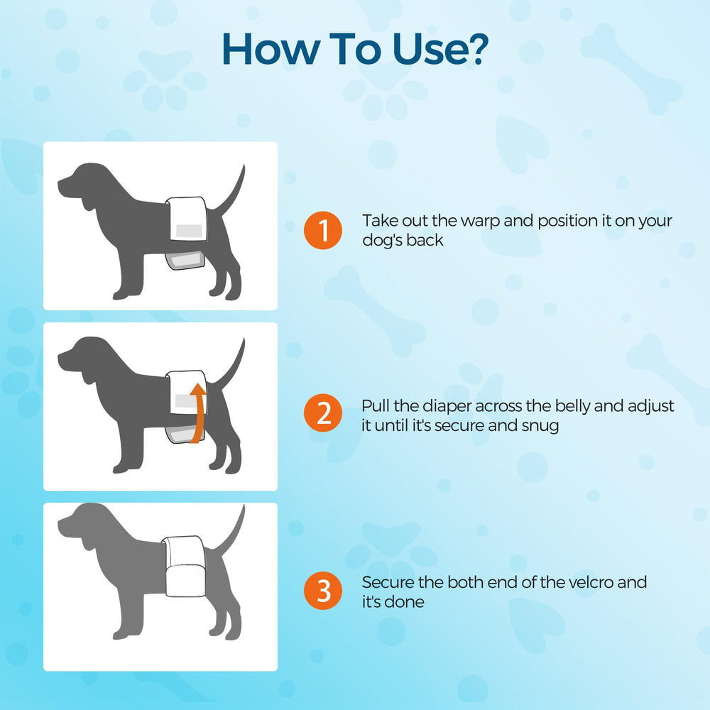 Pañal BESTLE para perro macho: elasticidad flexible para colocar y quitar fácilmente