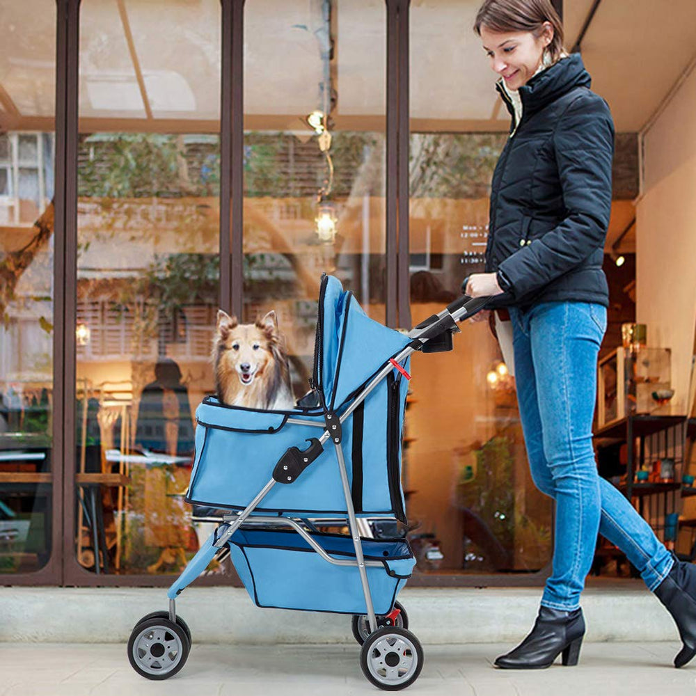 BestPet carrito 3 ruedas: ruedas grandes para terrenos variados