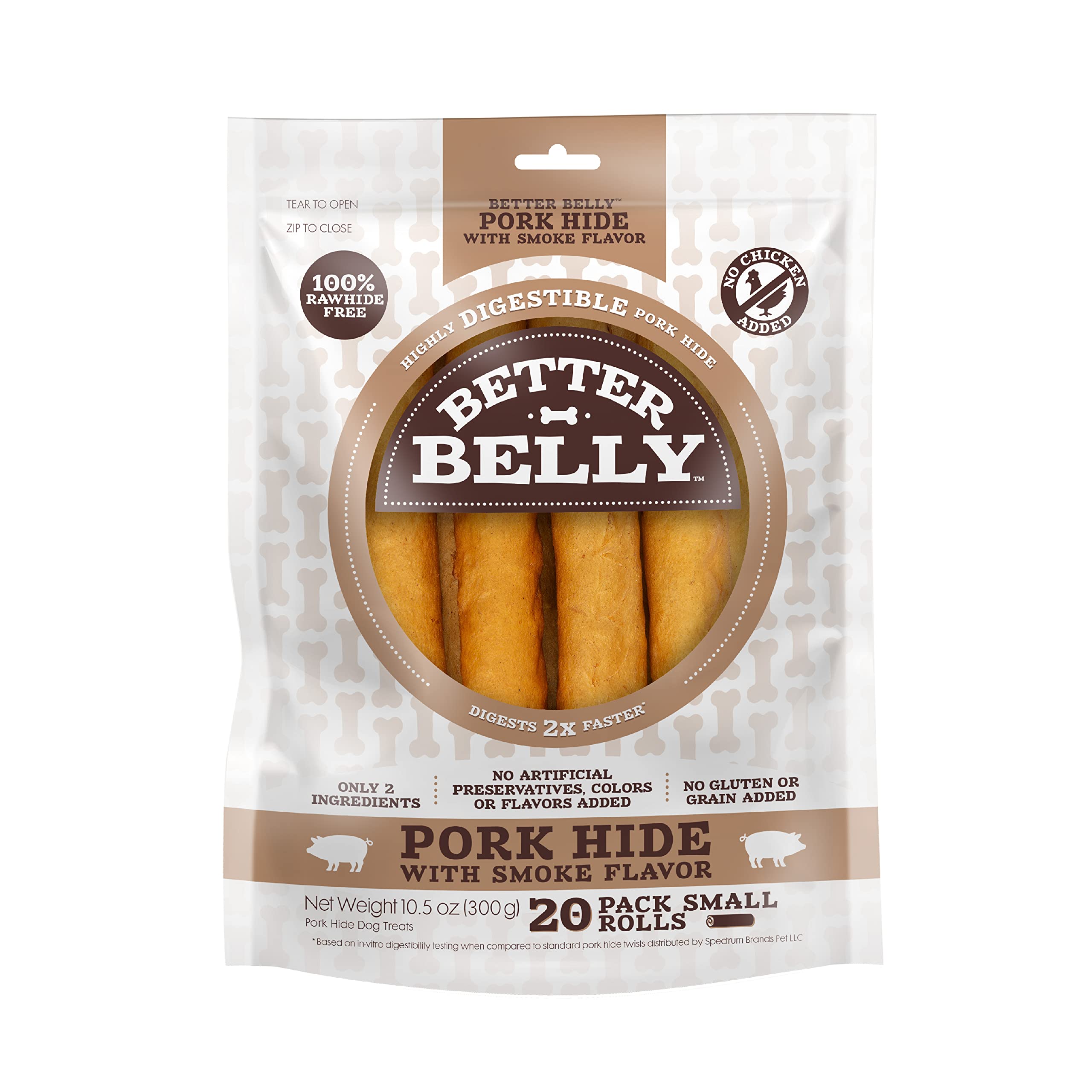 Better Belly bouchées digestibles qui se décomposent efficacement après la mastication.