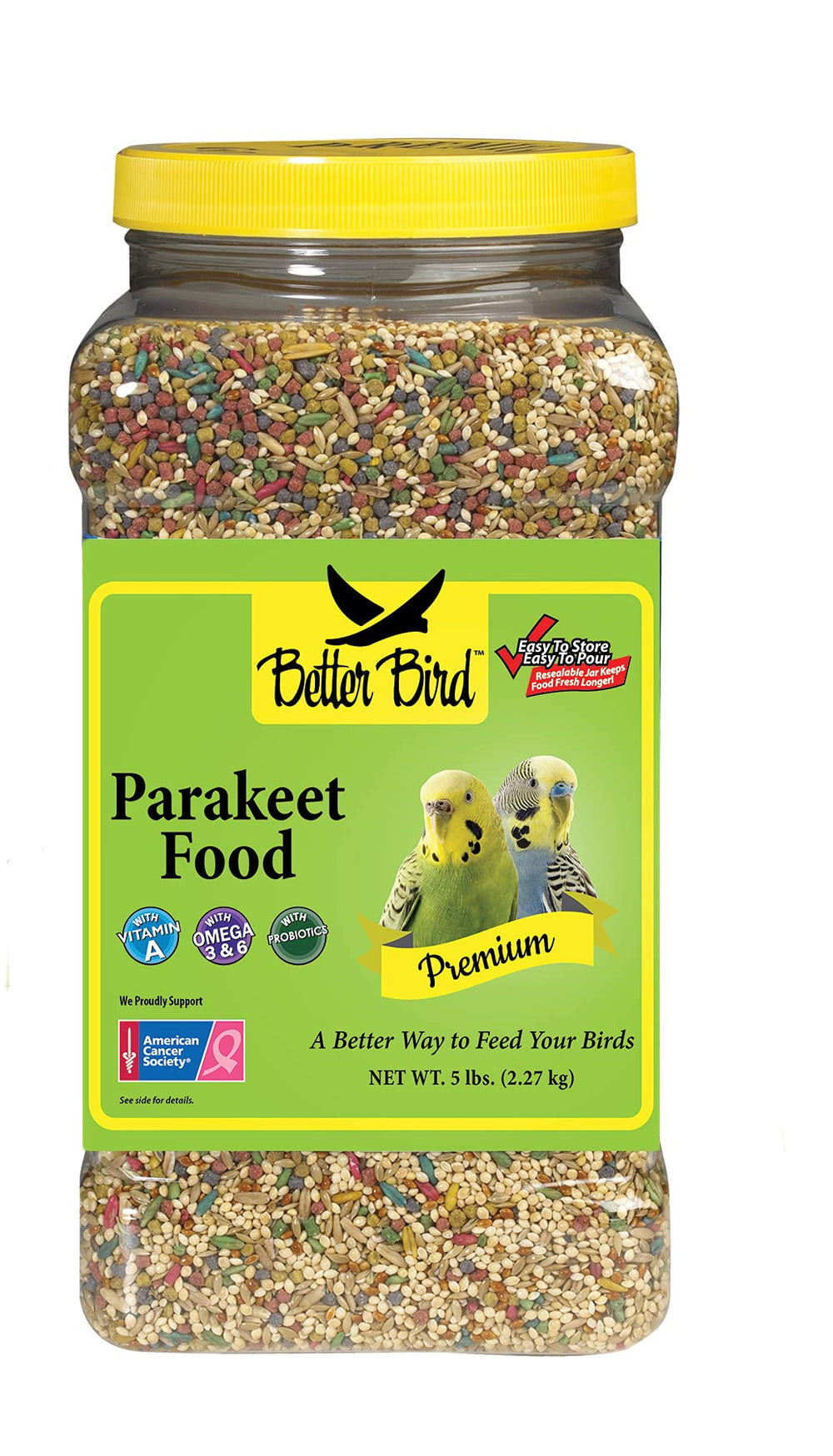 Better Bird alimento premium para perico en tarro de 2,27 kg