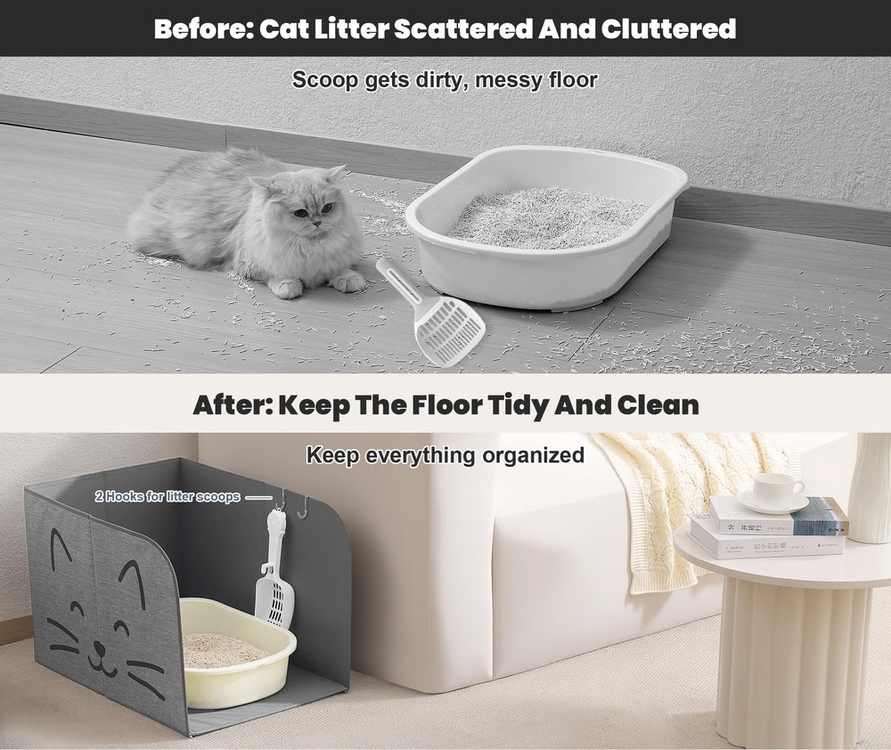 Beveetio caja litter con diseño abierto facilita ventilación y limpieza