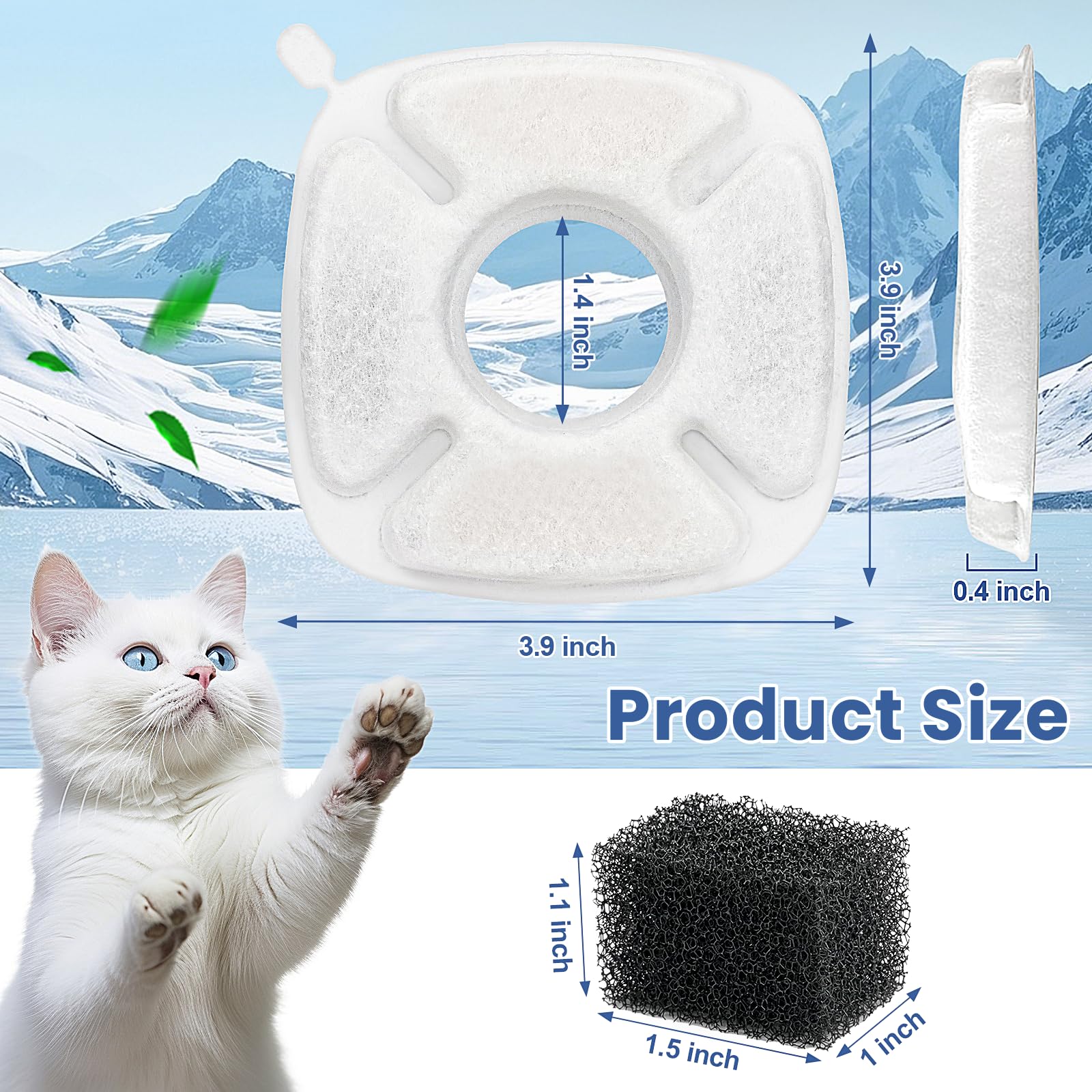 Filtración triple Beyolike mejora la claridad del agua para mascotas.