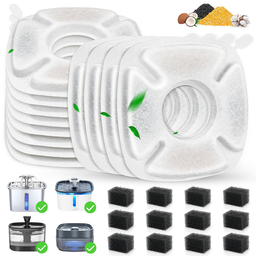 Filtros Beyolike para fuente de gatos, pack de 24, agua más limpia.