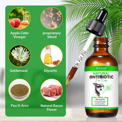 Beyxdu antibiótico natural para perros: gotero preciso para dosificar