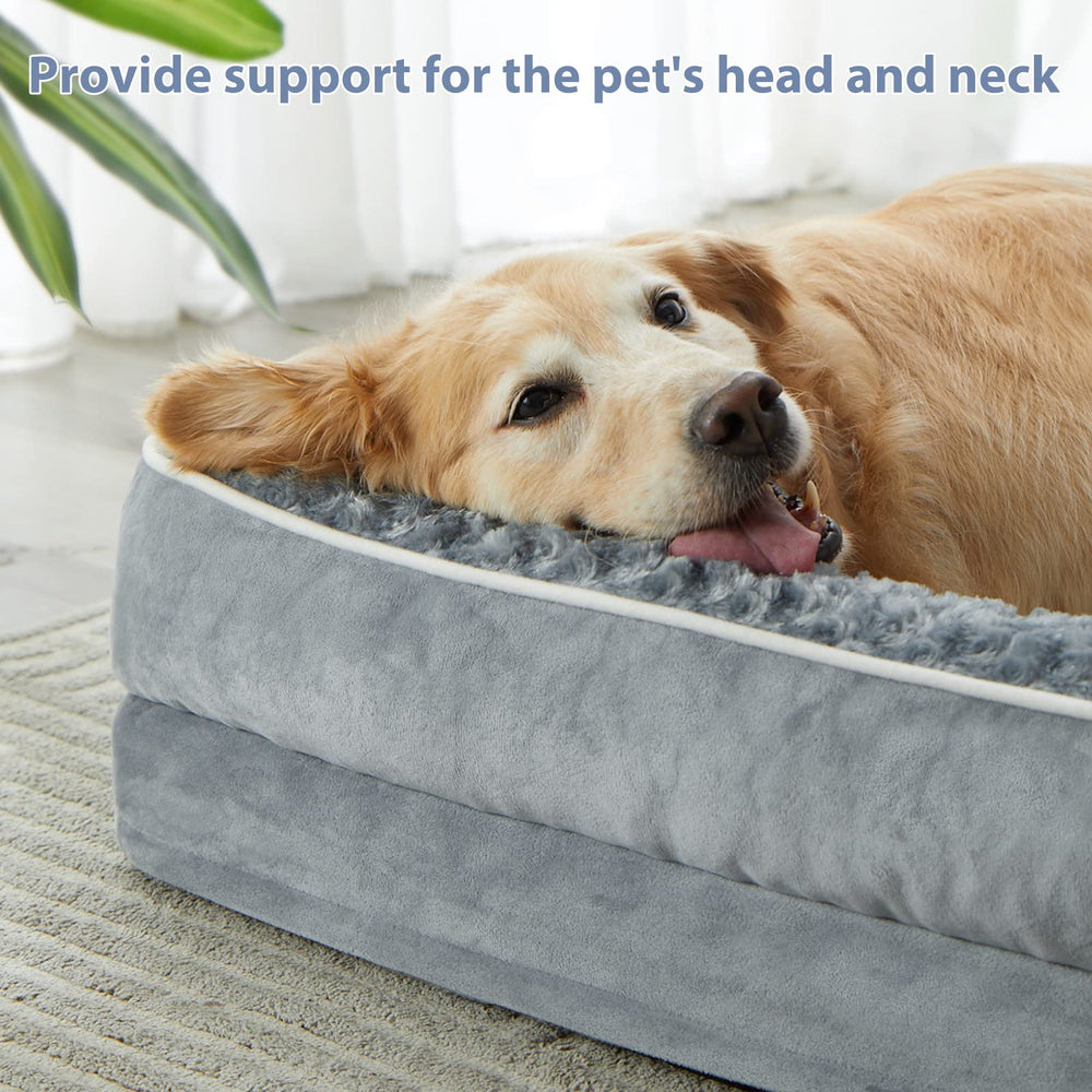 Cama BFPETHOME con diseño en L para cabeza y cuello.
