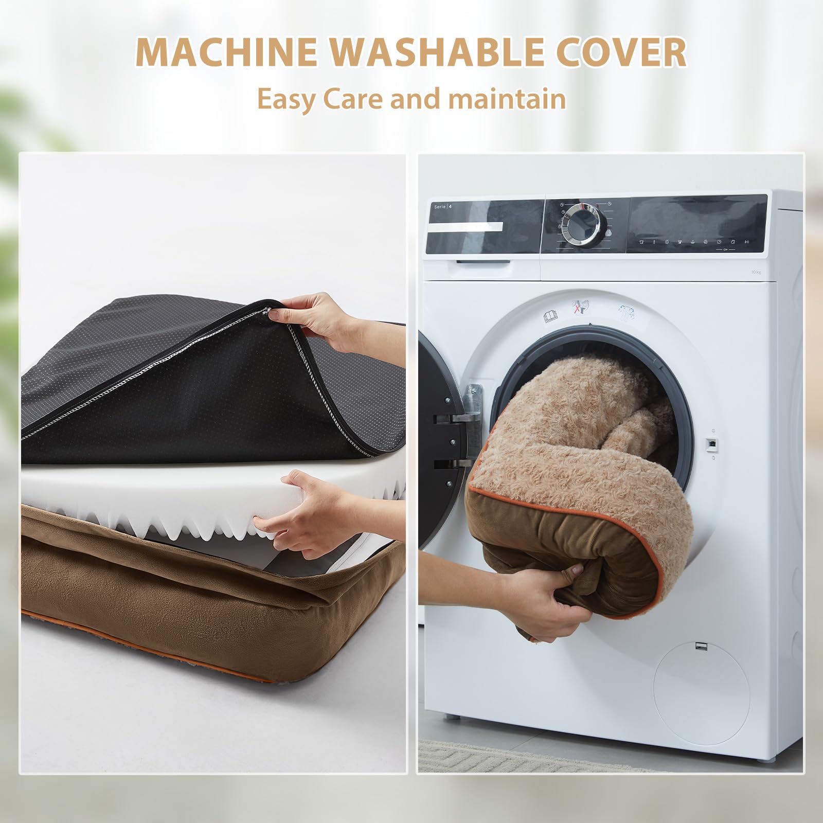 Dimensiones 36x27x6-5 de la cama para perros grandes ofrecen espacio amplio.