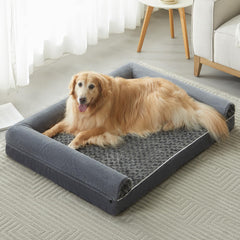 Cama para perros grandes BFPETHOME con espuma-huevo y soporte ortopédico.