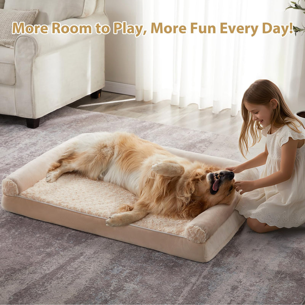 Dimensiones XL 42x30x7 de cama para perros grandes de BFPETHOME.