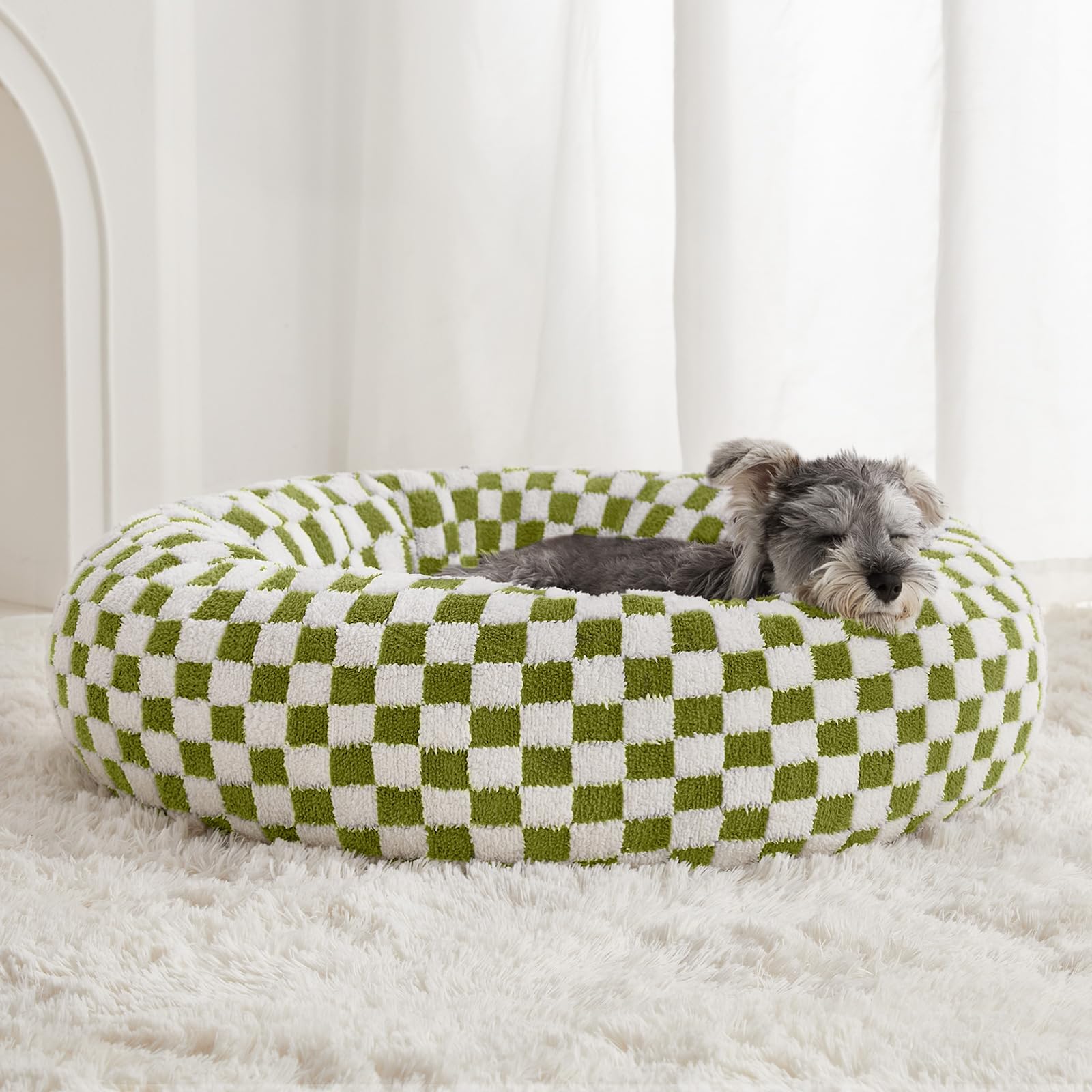 Cama redonda BFPETHOME para perros pequeños, descanso cómodo en casa