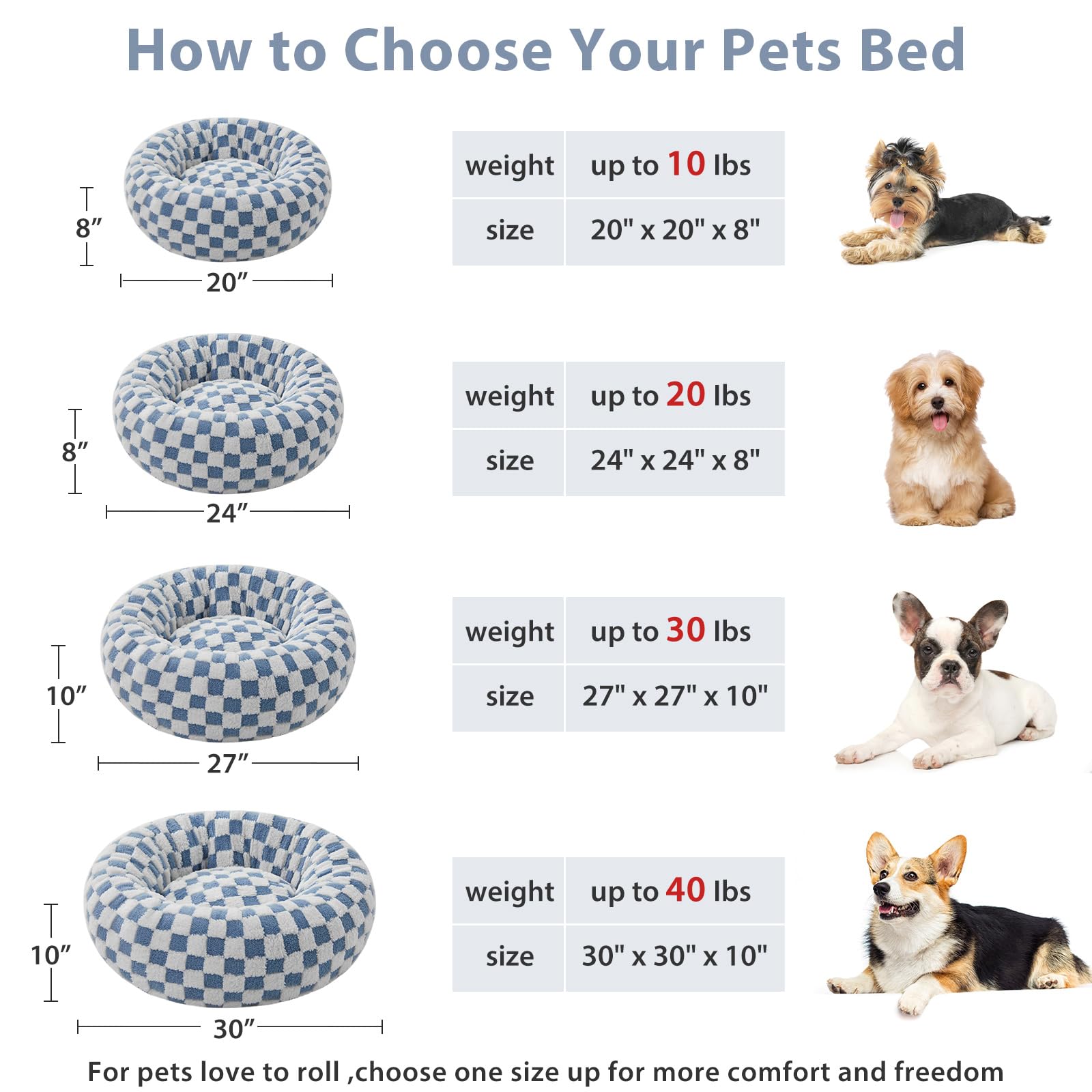 Cama rosquilla BFPETHOME lavable a máquina para limpieza rápida.