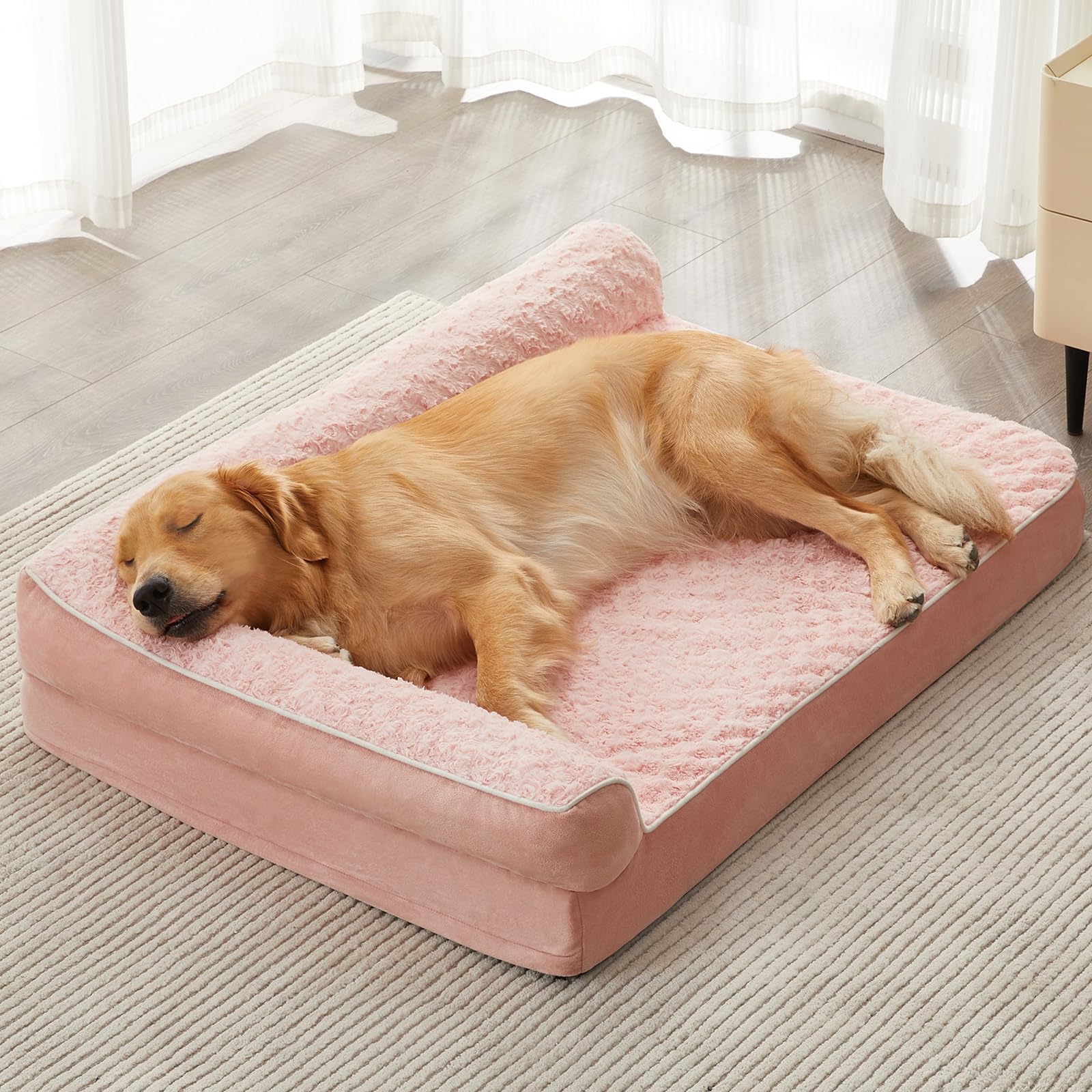 Cama grande BFPETHOME 36x27x6-5 para estirarse con comodidad