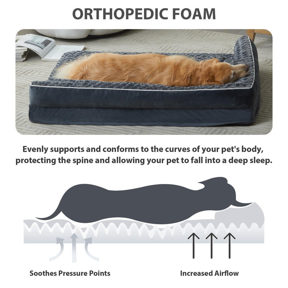 BFPETHOME con diseño en L que apoya cabeza y cuello del perro