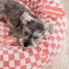 Cama para perro pequeño BFPETHOME, rosa, con base antideslizante para mayor seguridad nocturna.