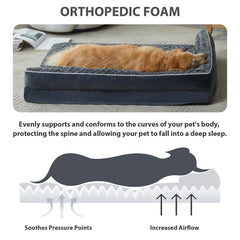 Sofá para perros grandes BFPETHOME con funda lavable y base antideslizante