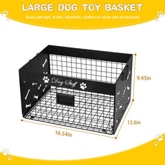 Caja de juguetes de metal de Bfttlity para mascotas, resistente y duradera.
