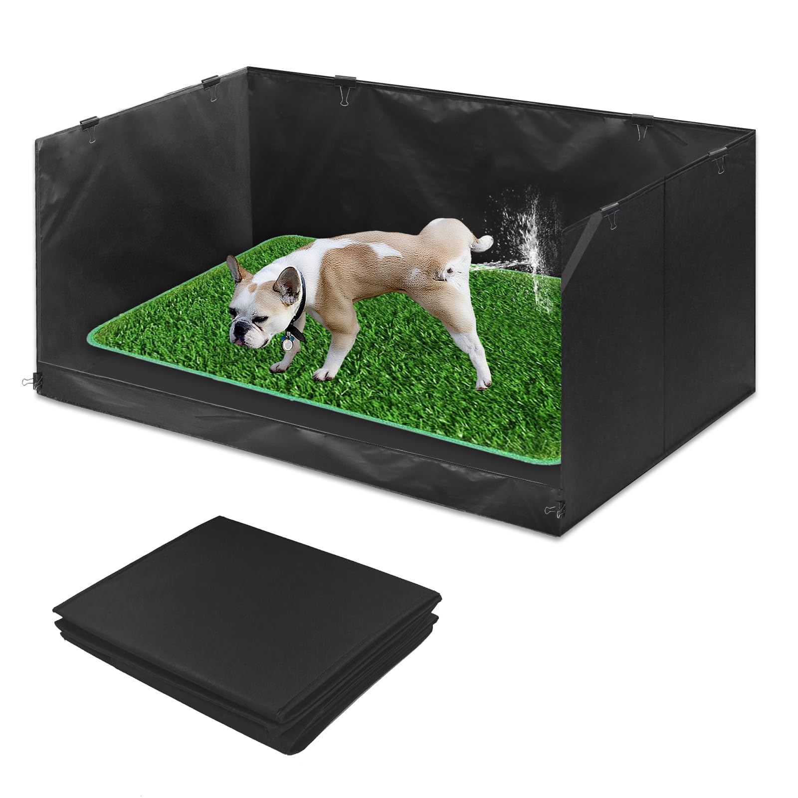 Bhyhok bandeja higiénica para perros con gramado artificial, uso interior fácil de limpiar