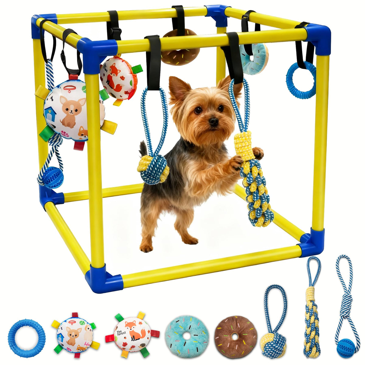 Estructura de PVC estable de Bhyhok para gimnasio de cachorros.