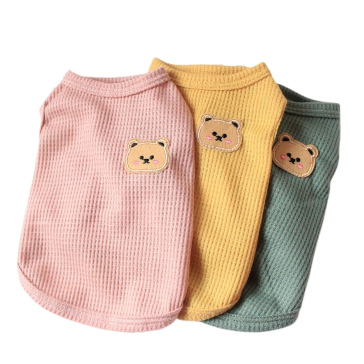 Camiseta para perro BIECWIAY color amarillo, ligera y transpirable para paseos diarios.